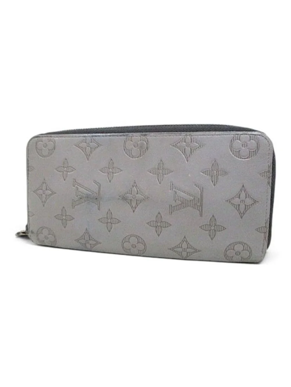 Louis Vuitton Monogram Shadow Vertical Gray Wallet Zippy